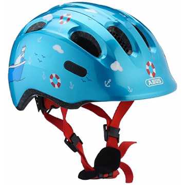 Abus Kinder Smiley 2.0 Fahrradhelm, Turquoise Sailor, 50-55 cm