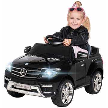 Greenheimktro spielzeug kinderauto rc fernbedienung audi autos 1 ab 2.. ktroauto Mercedes ML 350 Original Lizenz Auto 2X 25 Watt Motor Kinderauto Kinderfahrzeug Elektroauto (Schwarz) nachhaltig