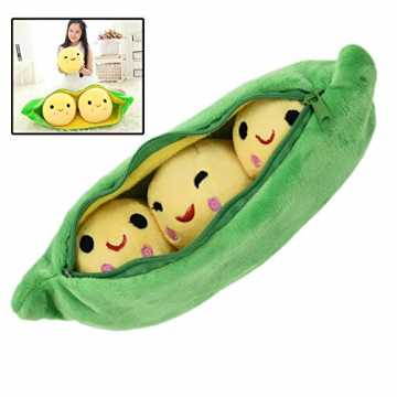 Greenheimie Erbse in der Mitte der Hülse hat eine sehr nettes Gesicht.. A Stuffed Pflanze Puppe Kawaii für Kinder Jungen Mädchen Geschenk PEA Shaped Kissen Toy Nette Kinder-Baby-P... nachhaltig