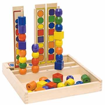 Greenheimspiel aus Holz - mit 42 Stück verschiedenen Bausteinen / Per.. e.de GmbH XXL Set _ Steckspiel / Sortierspiel - Formen - Farben - Zählen Lern... nachhaltig