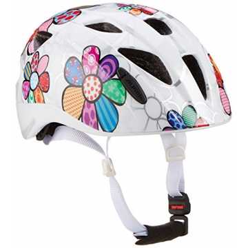 Alpina Kinder Radhelm Ximo Flash Fahrradhelm, white-flower, 47-51 cm