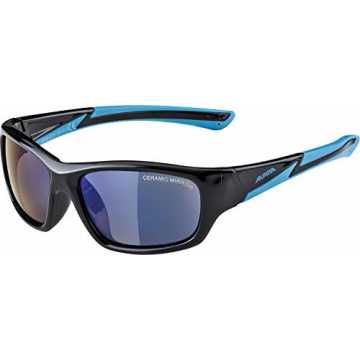 Greenheimramic Scheiben100% UV-Schutz.. der Sonnenbrille FLEXXY YOUTH Outdoorsport-brille, Black/Cyan, One Size nachhaltig
