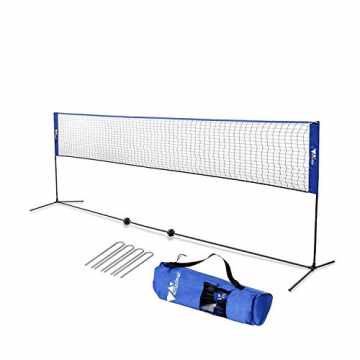 amzdeal Badminton Netz 4.2m Tragbares Volleyball- und Tennis- Netz mit Verstellbaren Hö...