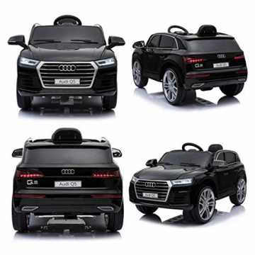 Der Neue Audi Q5 Quattro SUV Elektro Kinderauto Kinderfahrzeug Ride-On 12V Kinder Elektroauto (Schwarz)