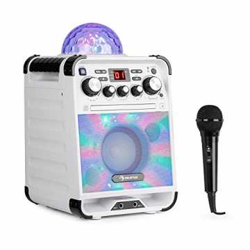 auna Rockstar - Karaoke-Anlage, Mini-Sound-System, Karaoke-System, LED-Jellyball, AVC-F...