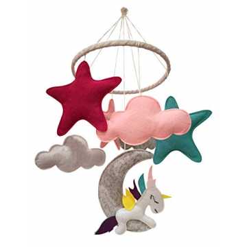  Babyzimmer Baby Mobile aus Filz 0 bis 12 Monate für Junge und Mädchen Deko für Kinderzimmer Mobile zum Auf... nachhaltig