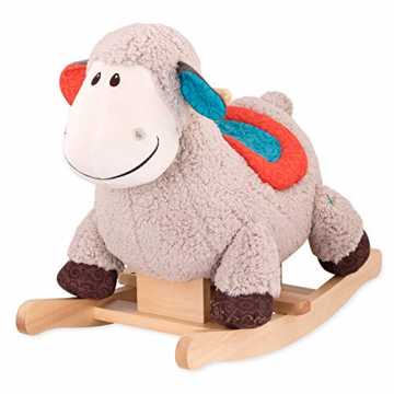 Greenheimes Schaf zum Aufsitzen wie ein ein klassisches Schaukelpferd..  Battat - Schaukelpferd Rodeo Rocker Schaf - BPA-freies Schaf Plüsch und Holz zum Aufsitzen für Kinder und ... nachhaltig