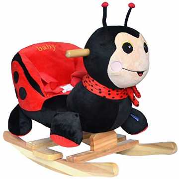 Greenheimerheit das neue Highlight Ihres Kindes. Ein wirklich zuckers.. er Schaukelpferd Babyschaukel für Mädchen Plüsch mit Sicherheitssitz ab 12 Monaten Marienkäfer Ladybug nachhaltig