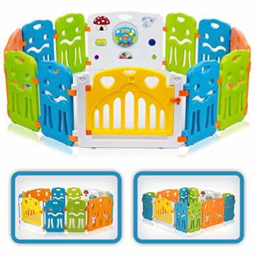 Laufgitter Laufstall Baby Absperrgitter Krabbelgitter Schutzgitter für Kinder... nachhaltig