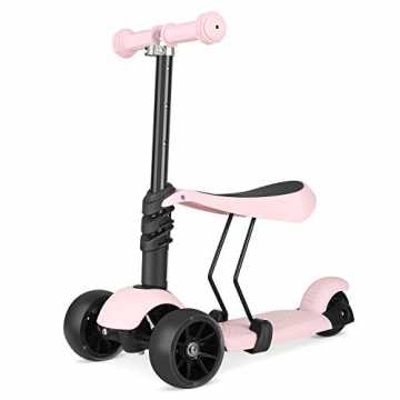 erroller Kickboard mit verbreiterten Rollen und abnehmbarem Sitz, Kinderscooter Laufrad 2in1 höhenverstellb... nachhaltig