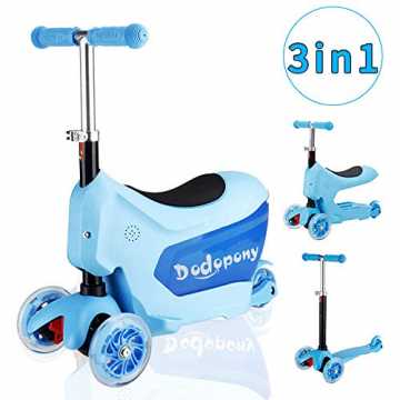Greenheimere Produkte für Kinder children  3 in 1 Multifunktions-Tret.. -1 Kleinkinder Roller Scooter 3-Räder -Tretroller für Jungen Mädchen mit Spielzeug-Ablagekorb,Mini Kindersc... nachhaltig