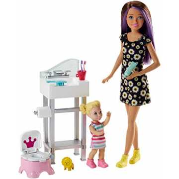 Greenheim Dieses Produkt ist ideal zum Kombinieren mit weiteren Barbi.. 01 - Skipper Babysitters Inc Puppen und Töpfchen Training Spielset mit Baby Puppe und Zubehör, Mädchen Spie... nachhaltig