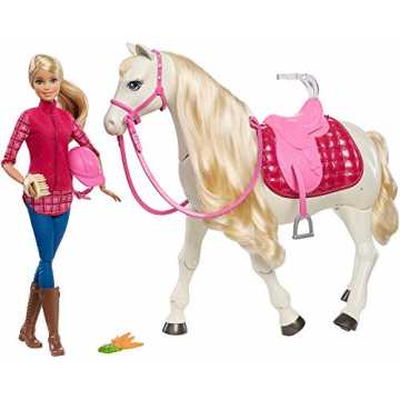 Barbie FTF02 - Traumpferd und Puppe, laufendes und tanzendes Pferd mit Berührungs- und Geräuschsensoren, Mädchen Spie... Barbie FTF02 - Traumpferd und Puppe, laufendes und tanzendes Pferd mit Berührungs- und Geräuschsensoren, Mädchen Spie...