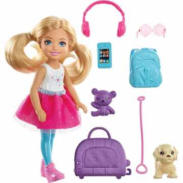 Greenheim Adventures inspirierten Reiseset mit einem Hündchen als Rei.. 20 - Reise Chelsea Puppe mit Hündchen und Zubehör aus Barbie Dreamhouse Adventures, Puppen Spielzeug ab 3 J... nachhaltig