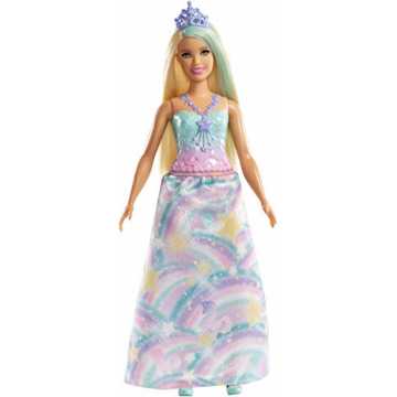 Barbie FXT14 - Dreamtopia Prinzessin Puppe mit blonden Haaren und Regenbogen Outfit, Puppen Spielzeug und Puppenzubeh...
