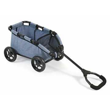 Greenheimbestange des Ziehwagens mit maximaler Höhe von 59 cmBequemer..  2000 660 50 - Ziehwagen Skipper, Handwagen für Puppen oder Teddybären, Jeans Blue nachhaltig