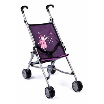 Greenheim6 cmZusammenklappbarMit Doppelrädern für leichteres Schieben.. gn 3011200 - Puppen Buggy, lila nachhaltig