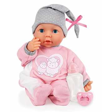 Bayer Design 93829 My Piccolina Interactive Puppe, Funktionspuppe, sprechend (Babylaute), interaktiv, rosa