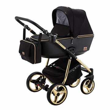 Greenheimrtungsfreie Polyurethanräder, die nicht aufgepumpt werden mü.. e Kinderwagen Kombikinderwagen 2in1 Kinderwagenset Babywanne Buggy Gusto Special GS85 Gold nachhaltig