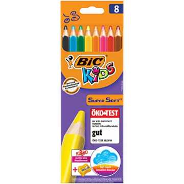 Greenheimreikantigen Bunt Stifte begeistern mit ihrer supersoften & d.. umbo Dreikant Buntstifte Set für Kinder ab 3 Jahren - malen wie Wachsmalstifte - Buntstifte 8er Set - 8 bru... nachhaltig