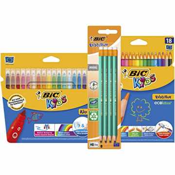 Greenheim für ultimativen Malspaß und lässt der Kreativität des Kinde.. untstifte, Fasermaler & Bleistift 3-in-1 Set mit kunterbunten Stiften für Kinder ab 5 Jahren - sicheres Mal... nachhaltig