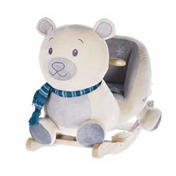 ch Schaukel-Tier Eisbär Lars, Kinder Schaukelstuhl, Sicherheitsgurt und Rückenlehne, Plüschschaukel für Bab... nachhaltig