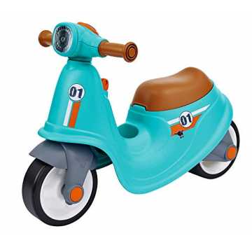 BIG Classic Sport Scooter - Kinder-Laufrad in türkis, echte Rollersounds, robust, hohe Kippsicherheit und formstabil,...