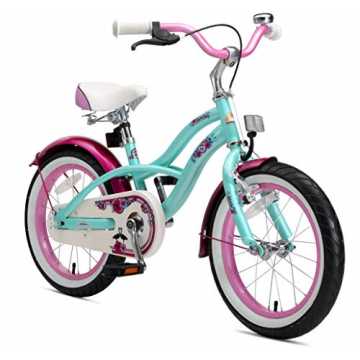 Greenheimtigen AluminiumfelgenDieses Produkt erfüllt höchste Qualität.. remium Sicherheits Kinderfahrrad 16 Zoll für Mädchen ab 4-5 Jahre | 16er Kinderrad Cruiser | Fahrrad für Ki... nachhaltig