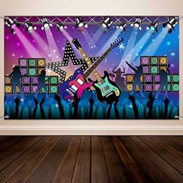 Greenheim Hergestellt aus strapazierfähigem Polyestergewebe, leicht u.. rty Dekoration Zubehör, Große Stoff Rock Star Urlaub Party Hintergrund Banner... nachhaltig