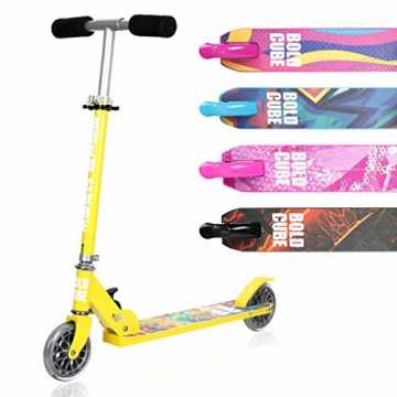 Greenheimr Jungen und Mädchen im Alter von 5-10 Jahren (maximale Höhe.. altbare Scooter Kinder mit PU Räder - für Kinder Jungen Mädchen ab 5-13 Jahre - bis 80KG Gewicht - mit 3 DR... nachhaltig