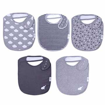 Greenheim lätzchen lätzchen wasserdicht lätzchen mädchen latz baby lä.. ar Baby Lätzchen aus 100% Bio Baumwolle - Premium 5er Pack - Lätzchen mit Abs... nachhaltig