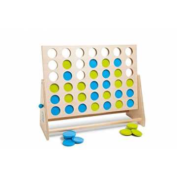 Greenheimn- und AußenbereichSpaß für jedermann!.. l GA279 - Spiel, Vier gewinnt Deluxe aus Holz, grün/blau nachhaltig