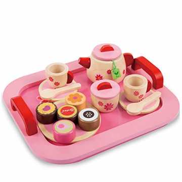 Buyger 18 Stück Spielzeug Teeservice Kaffeeservice Kinder Kinderküche Zubehör Puppenges...