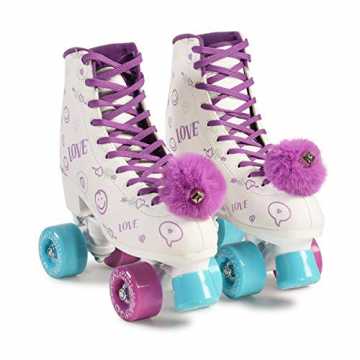 chuhe Love Größe S 32-33 in weiß, lila, PU-Räder, 608ZB, bis 60 kg nachhaltig
