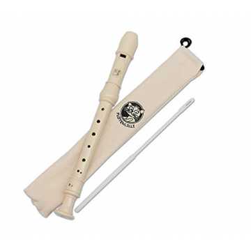 i Blockflöte aus Kunststoff für Kinder, Sopran, deutsche Griffweise, Tasche, Wischerstab, Soprano Recorder nachhaltig