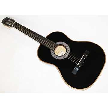 e Konzertgitarre Akustik Gitarre Schülergitarre Größen- und Farbwahl (4/4, schwarz) nachhaltig