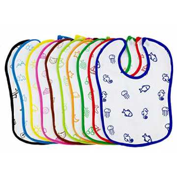 Greenheimer Baumwolle auf der Vorderseite, um Speichel und Essensrest.. t Mit 10 Lätzchen Für Baby Und Kinder Von 0 Bis 5 Jahren. Große Lätzchen Aus ... nachhaltig