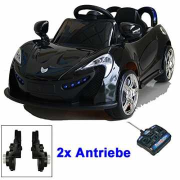 Greenheimren. Fahrzeug wird ohne aufkleber geliefert. Sticker Set im .. it 2x Motoren mp3 LED Elektro Kinderauto Kinder Auto Elektroauto Elektrofahrzeug (schwarz) nachhaltig