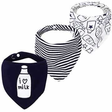 Greenheim weichen, saugfähigen Baumwolle. Dein Baby wird gerne tragen.. y Drool Lätzchen, Unisex 3er-Pack Absorbierender Baumwolle, Dreieck Bib mit D... nachhaltig