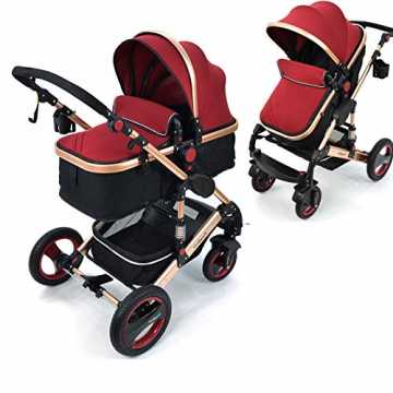 bimo 2in1 Kinderwagen - Kombikinderwagen 9-Teiliges Set incl. Babywanne & Sportsitz/Buggy - 1-Klick-System/... nachhaltig