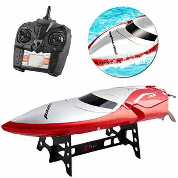 deAO 2,4 GHz Hochgeschwindigkeits-Schnellboot mit 7,4 V 600 mAh Akku-LCD-Laderegler und...