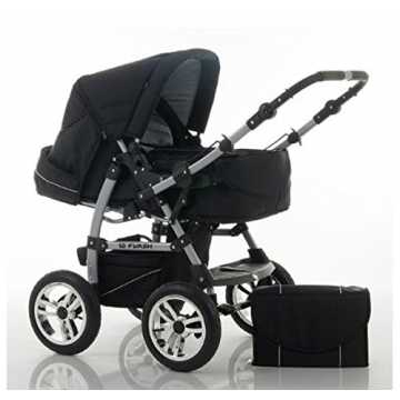 Greenheimburt bis zum 4. Lebensjahr solide Stahlkonstruktion fixierte.. s Qualitäts-Kinderwagenset 2 in 1 "FLASH" in 38 Farben: Kinderwagen + Buggy - 14 teiliges Megaset in 38 tol... nachhaltig