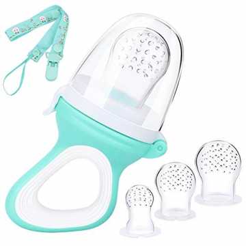 ruchtsauger,Silikon Sauger in 3 Größen und Schnullerband,BPA-frei,Schnuller Beißringe für Obst Gemüse Brei ... nachhaltig