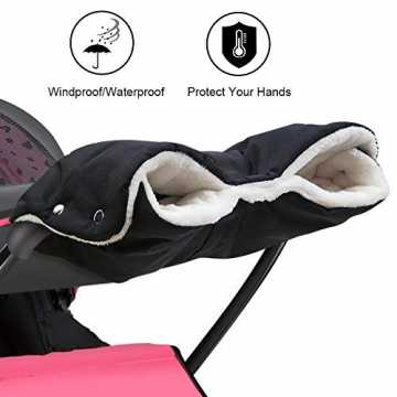 Kinderwagen Handwärmer,DIAOPROTECT Kinderwagen Handschuhe Handmuff mit Fleece Innenseite,Kinderwagenmuff Atmungsaktiv...