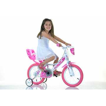 Greenheimscher Qualitäts-Hersteller seit Jahren für Premium Fahrräder.. nderfahrrad weiß 164RN Mädchenfahrrad - 16 Zoll | TÜV geprüft | Original | Kinderrad mit Stützrädern Das Fa... nachhaltig