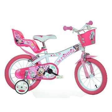 Greenheimscher Qualitäts-Hersteller seit Jahren für Premium Fahrräder.. s Kinderfahrrad Mädchenfahrrad - 14 Zoll | Original Disney Lizenz | Kinderrad mit Stützrädern, Puppensitz u... nachhaltig