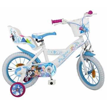 GreenheimEiskönigin Wunderschönes Kinderfahrrad für Mädchen von 4-6 J.. Zoll Kinderfahrrad Mädchenfahrrad Kinder Fahrrad Rad Frozen die Eiskönigin nachhaltig