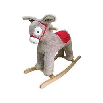 Greenheimund hässlich? Von wegen! Dieser Schaukelesel überzeugt durch.. aukelpferd Esel | Plüsch Baby Schaukel-Esel | Schaukeltier | 74x30x64cm | aus Holz mit Soundmodul nachhaltig