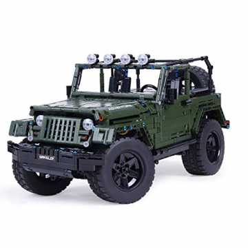 Greenheimrer Auto, 1:8, Maße Bausteine Auto 39 x 20.5 x 19.5CMTechnik.. k Bausteine Auto Jeep Wrangler Adventurer, 2078Teile 1:8 Geländewagen Bausteine Konstruktionsspielzeug Komp... nachhaltig