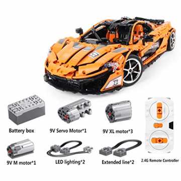 k Bausteine Auto McLaren P1 Sportwagen, 3427Teile 1:8 2.4G Sportwagen Bausteine Konstruktionsspielzeug Komp... nachhaltig